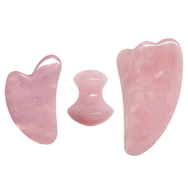 9PCs Rose Quartz Gua Sha Massage Tools