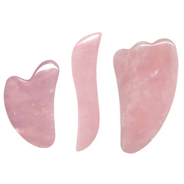 9PCs Rose Quartz Gua Sha Massage Tools