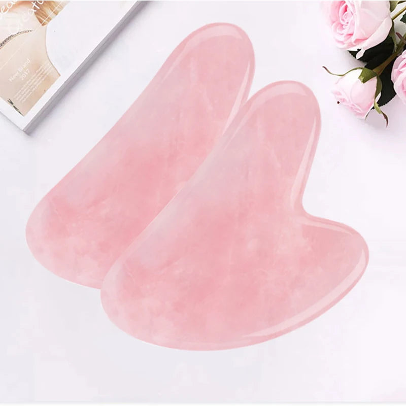 9PCs Rose Quartz Gua Sha Massage Tools