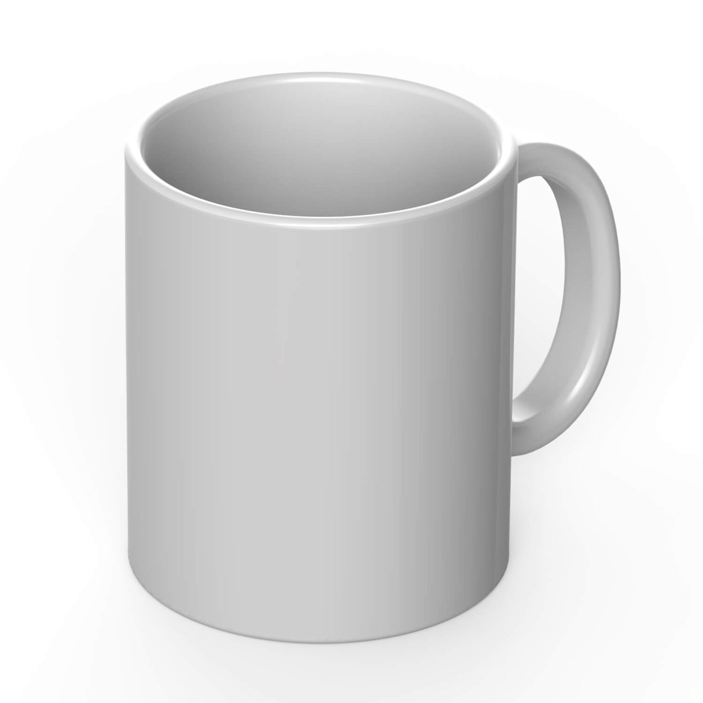 11oz White Coated Ceramic Mug