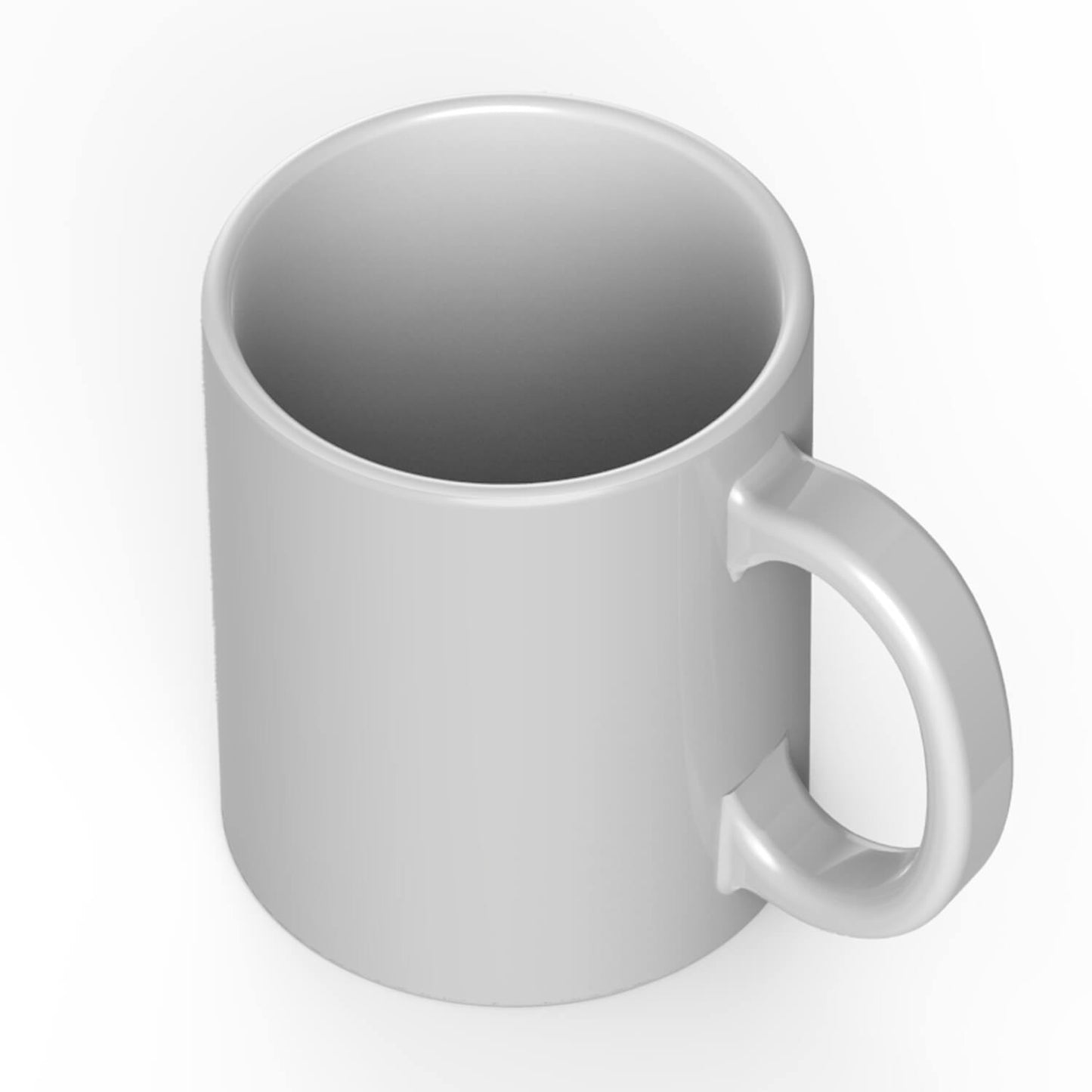 11oz White Coated Ceramic Mug