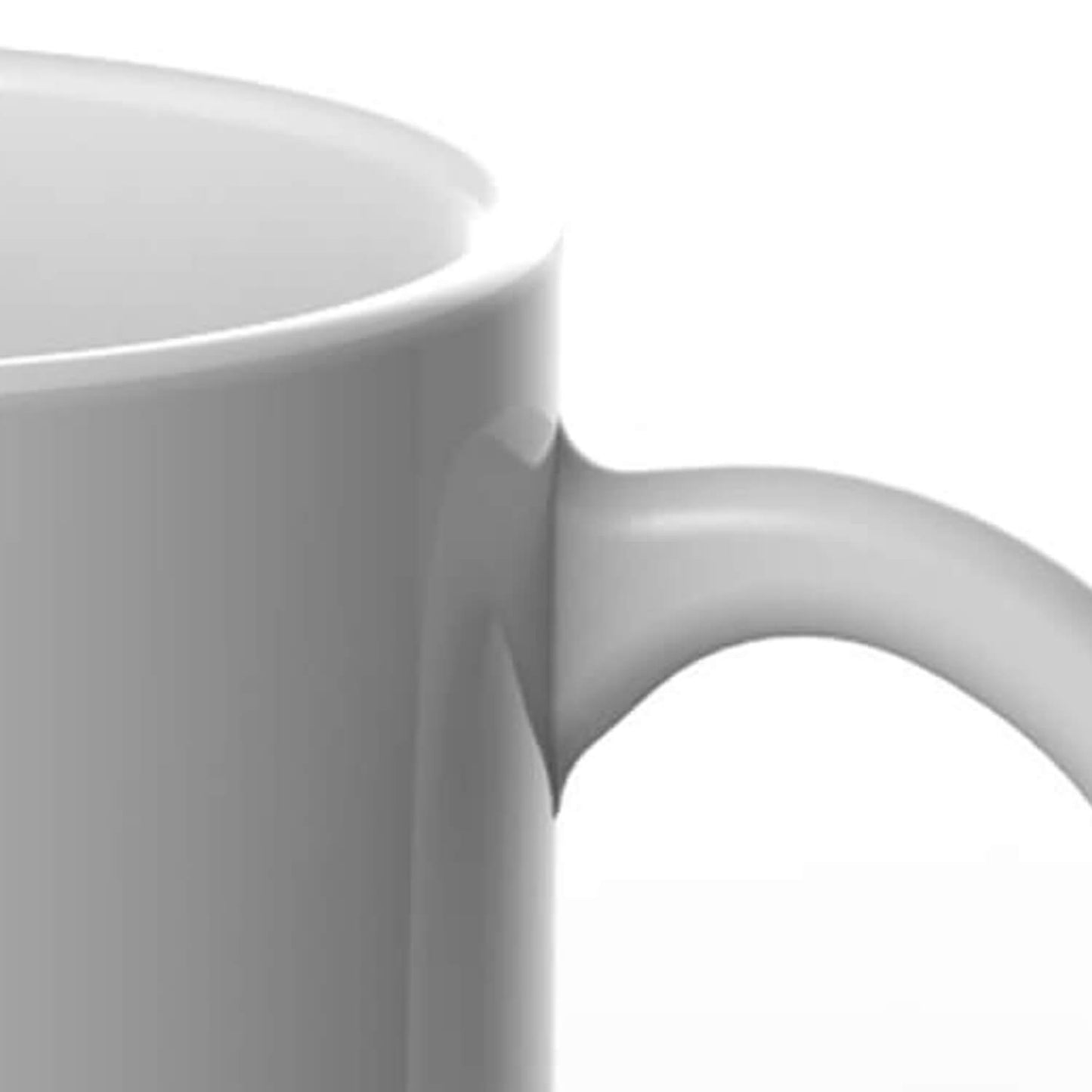 11oz White Coated Ceramic Mug