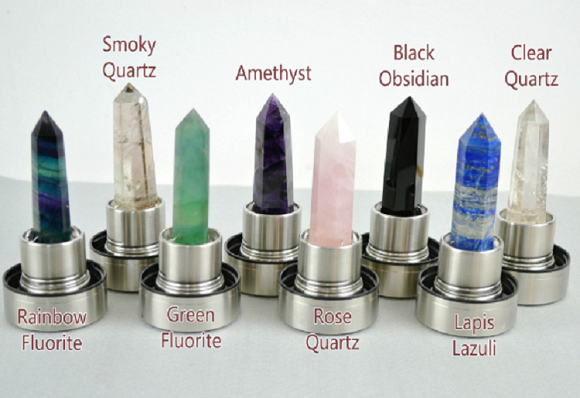 Natural Crystals Healing Stones, Borosilicate Glass, Drink Water Bottle