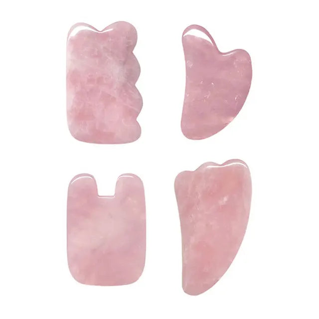 9PCs Rose Quartz Gua Sha Massage Tools